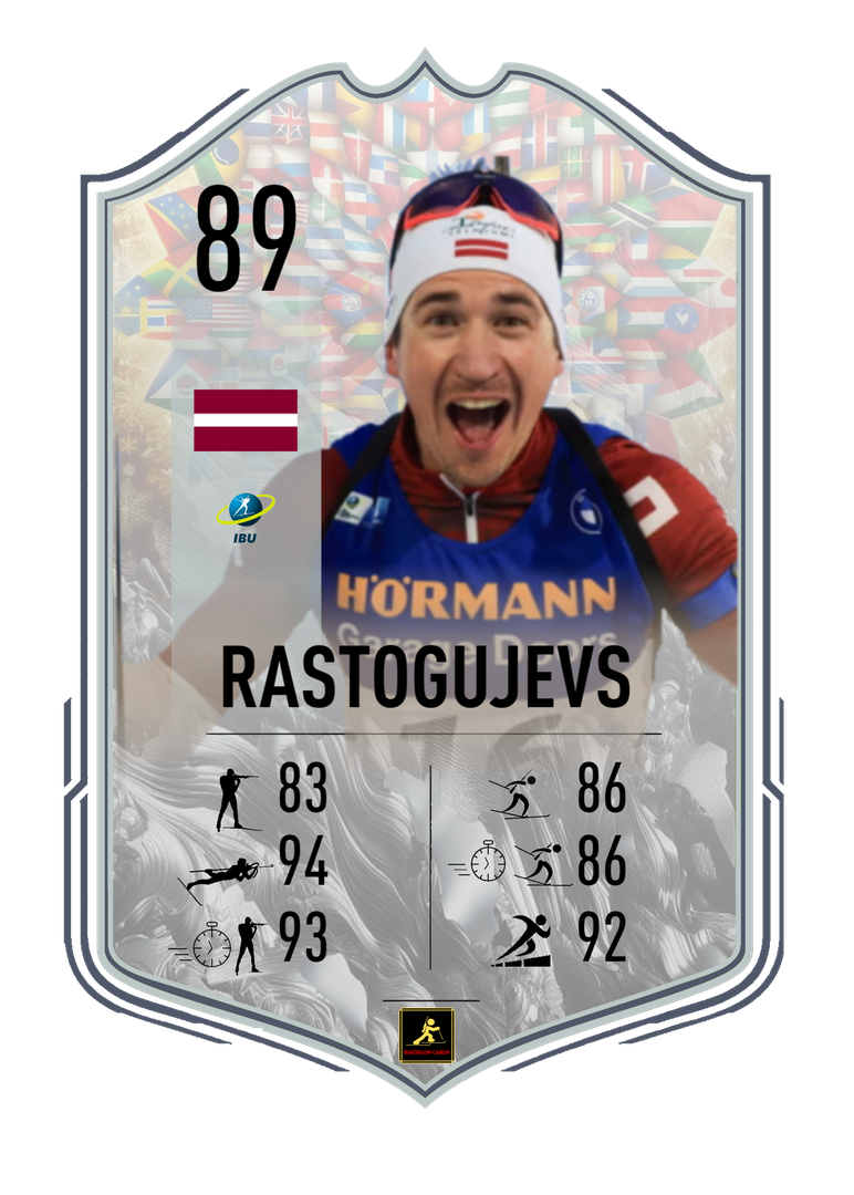 Andrejs Rastorgujevs - Nove Mesto 2024 World Championships Star - Mass Start Runner-up - Biathlon Cards